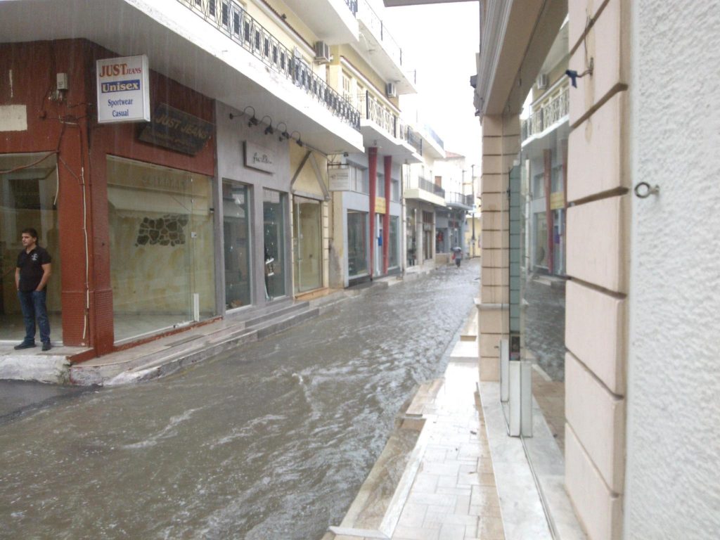 Es regnet auf Kalymnos